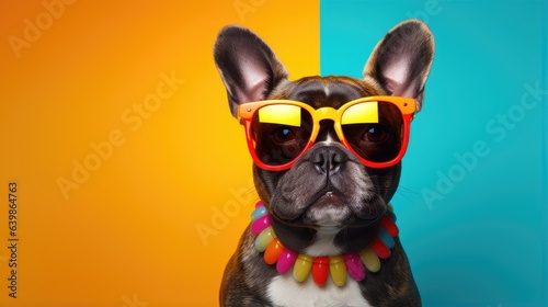 cartoon character dog head wearing tinted glasses