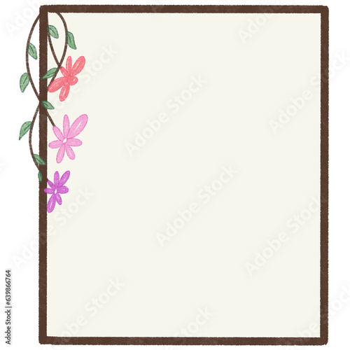 frame with flowers