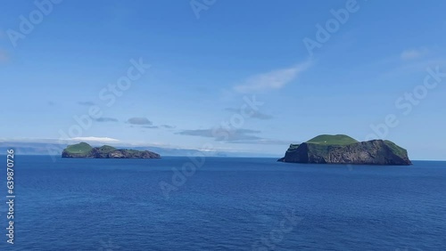 Elliðaey, an island within the Vestmannaeyjar archipelago,location of World's Loneliest House.