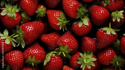 Seamless pattern strawberries. Bright print for fabric or wallpaper.