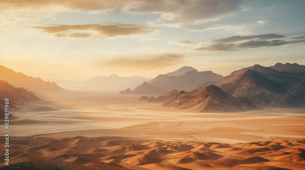 Naklejka premium Drone photo taken with DJI Mini 3 , near Death Valley California at sunrise 