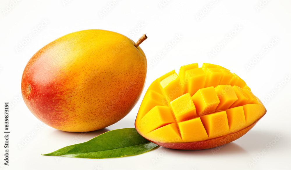Mango fruit isolated on a white background Mango fruit isolated on a white background