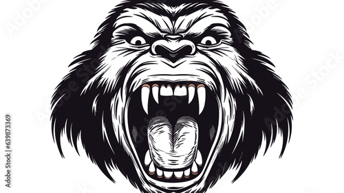 Captivating Gorilla Image. Experience the Power of a Roaring and Furious Primate in Stunning Detail