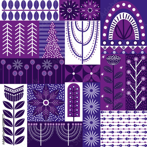 Scandinavian purple pattern