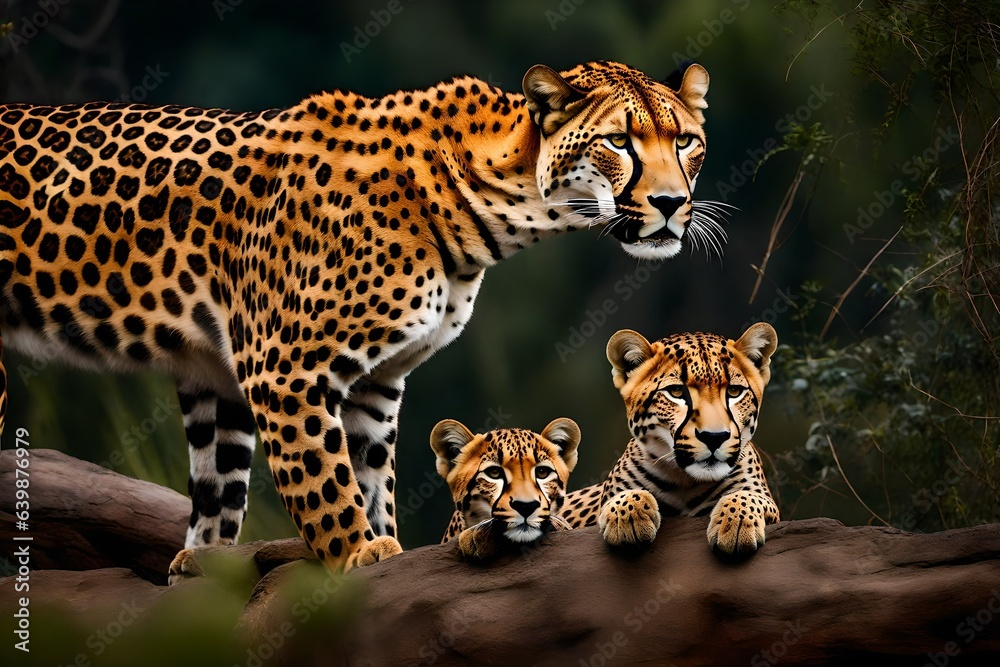 Fototapeta premium leopard in zoo Generated Ai