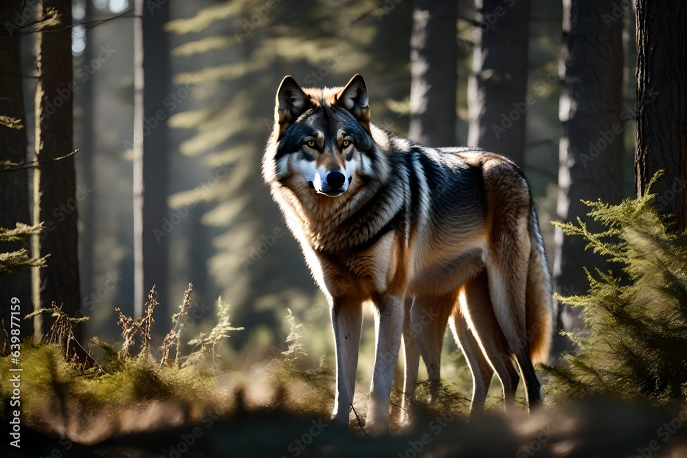 wolf in the woods Generated Ai wolf in the woods Generated Ai