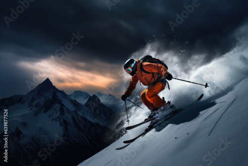 Ein Bild von einem Skifahrer an einem schönen Wintertag © michagehtraus