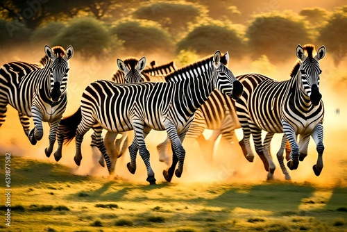 zebras in continent Generated Ai