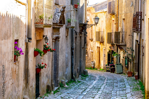 Fototapeta Naklejka Na Ścianę i Meble -  Architecture of Erice in the province of Trapani, Sicily, Italy