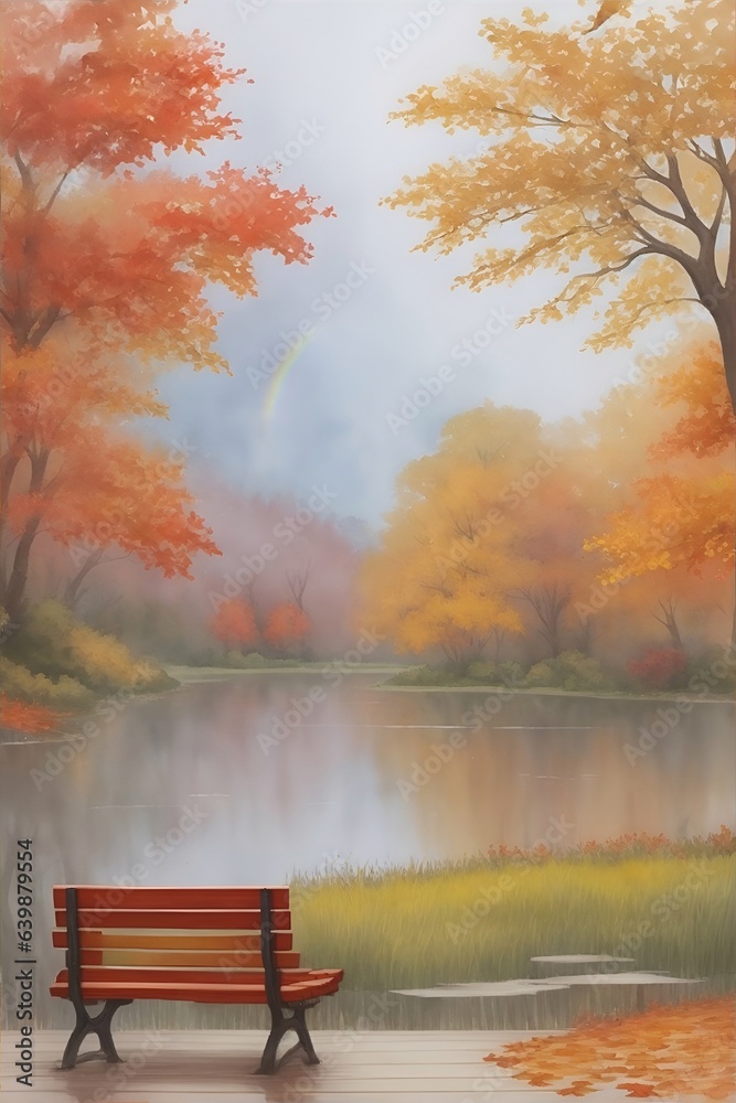 Obraz premium Serene park landscape