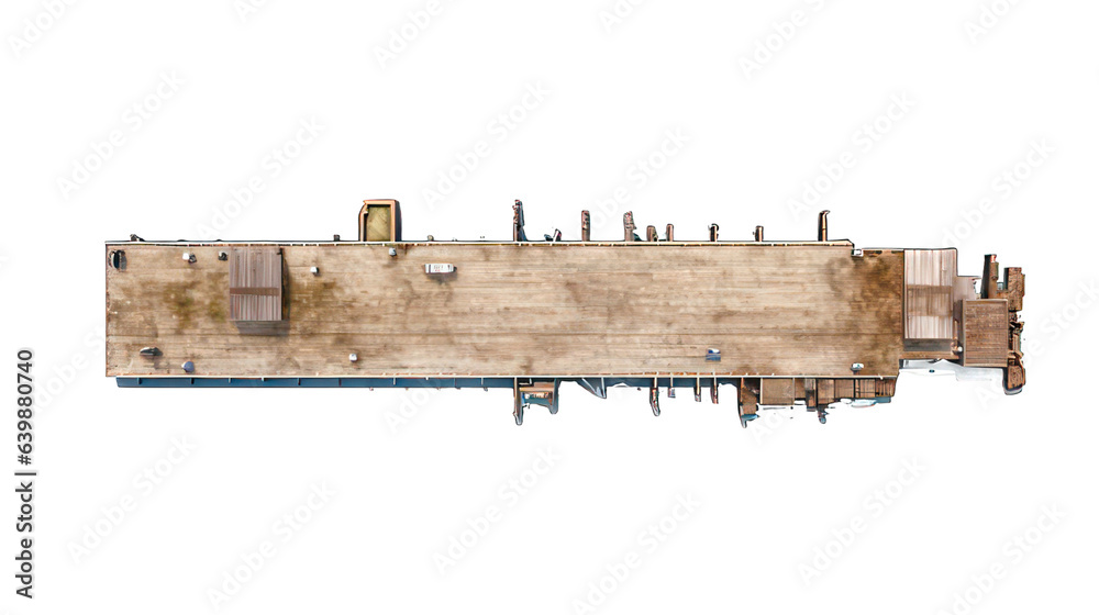 Wharf top view isolated on white created with Generative AI - obrazy, fototapety, plakaty 