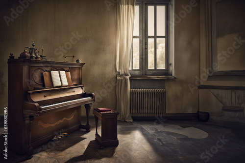 Pianoforte a coda antico still life