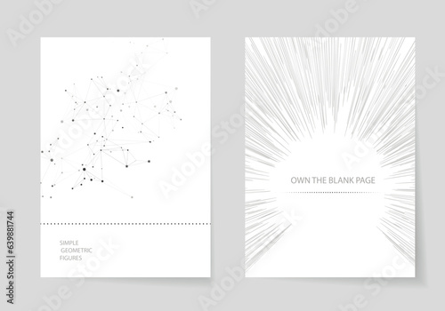 Vector brochure design, connecting dots and lines. Global network connection. Geometric abstract background