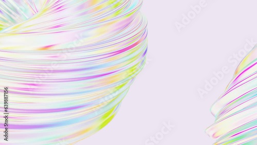 Seamless loop animation of abstract holographic wave background