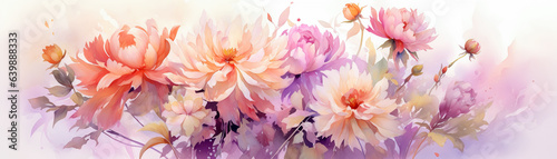 Watercolor Flower Clipart. Realistic Floral Illustrations.  Watercolor floral composition © waichi2013th