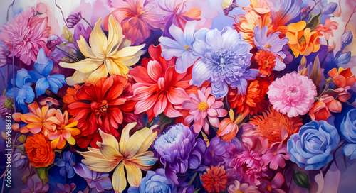 Watercolor Flower Clipart. Realistic Floral Illustrations. Watercolor floral composition
