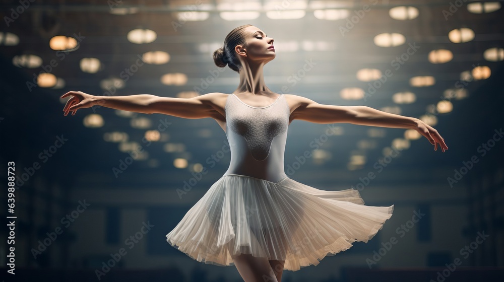 a ballet dancer gracefully performing on a theater stage, a ballet dancer gracefully performing on a theater stage,