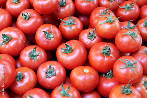 healthy food background of ripe red tomatoes