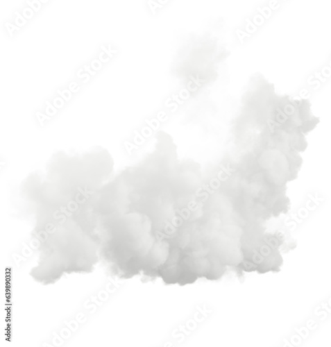 Realistic white clouds explode shapes isolated transparent backgrounds 3d illustrations png