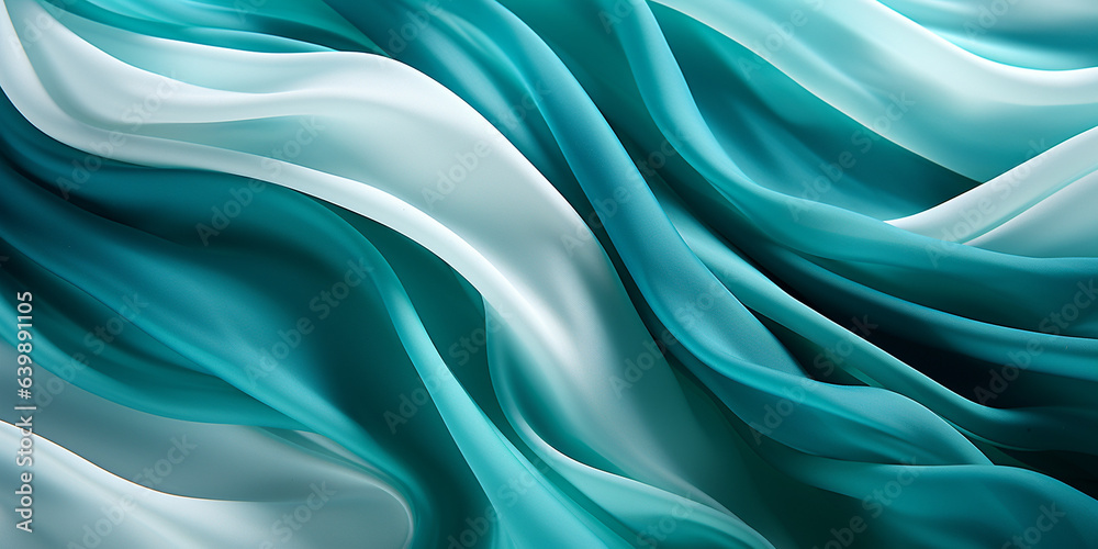 Schöner abstrakter futuristischer Hintergrund in welligen türkis Farben für Webdesign und Drucksachen als Vorlage in Querformat für Banner, ai generativ Schöner abstrakter futuristischer Hintergrund in welligen türkis Farben für Webdesign und Drucksachen als Vorlage in Querformat für Banner, ai generativ