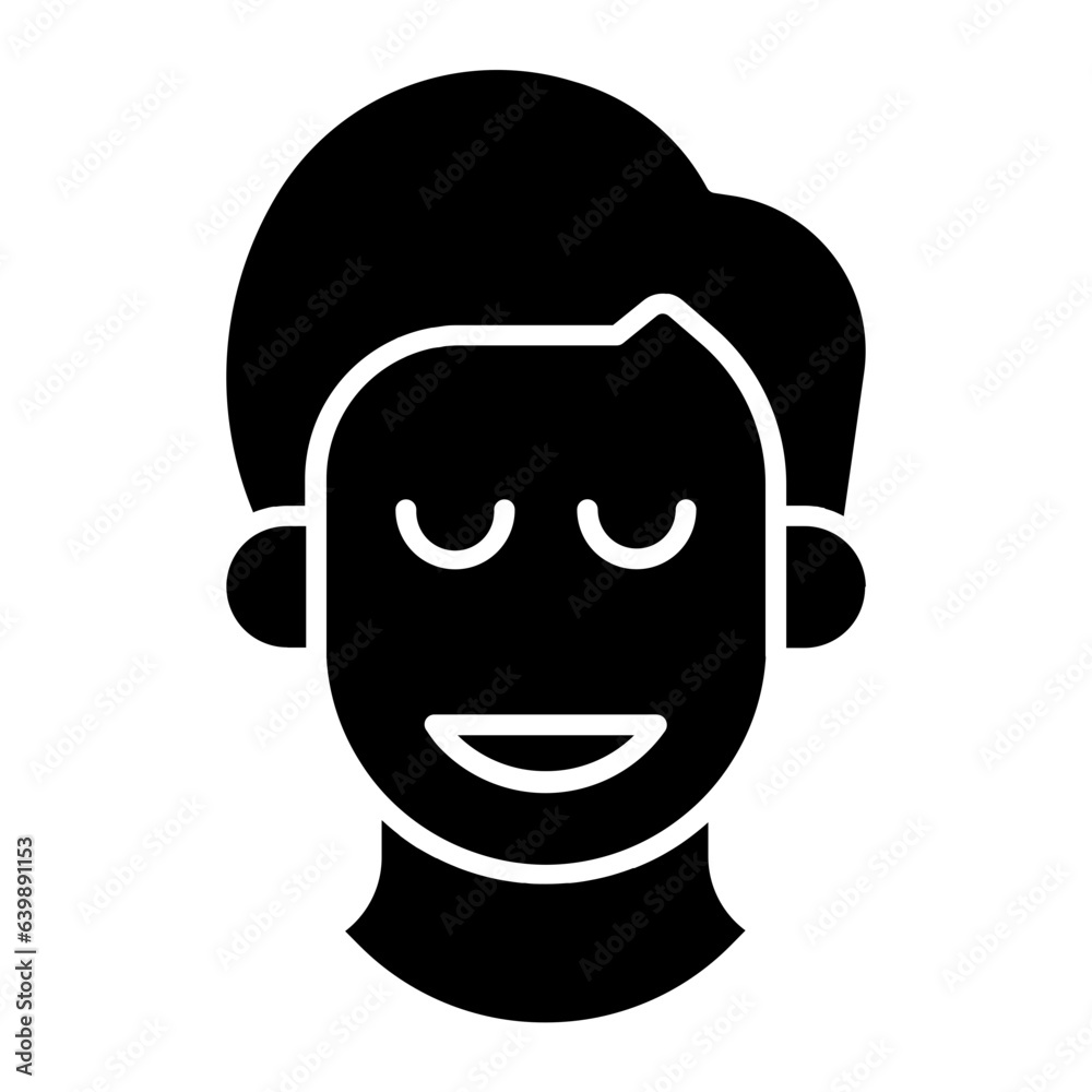 Happy Mood Glyph Icon Happy Mood Glyph Icon