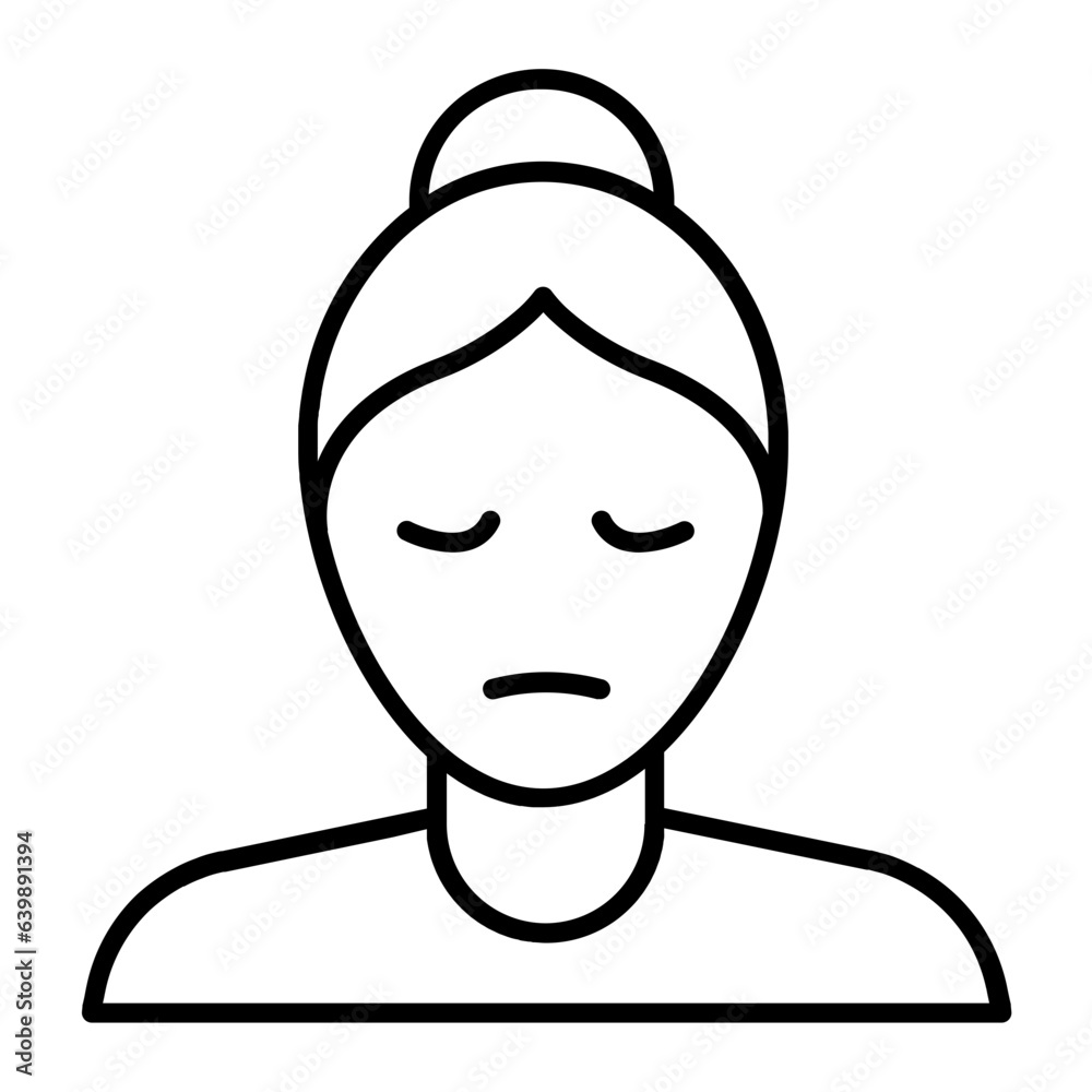 Sad Outline Icon Sad Outline Icon