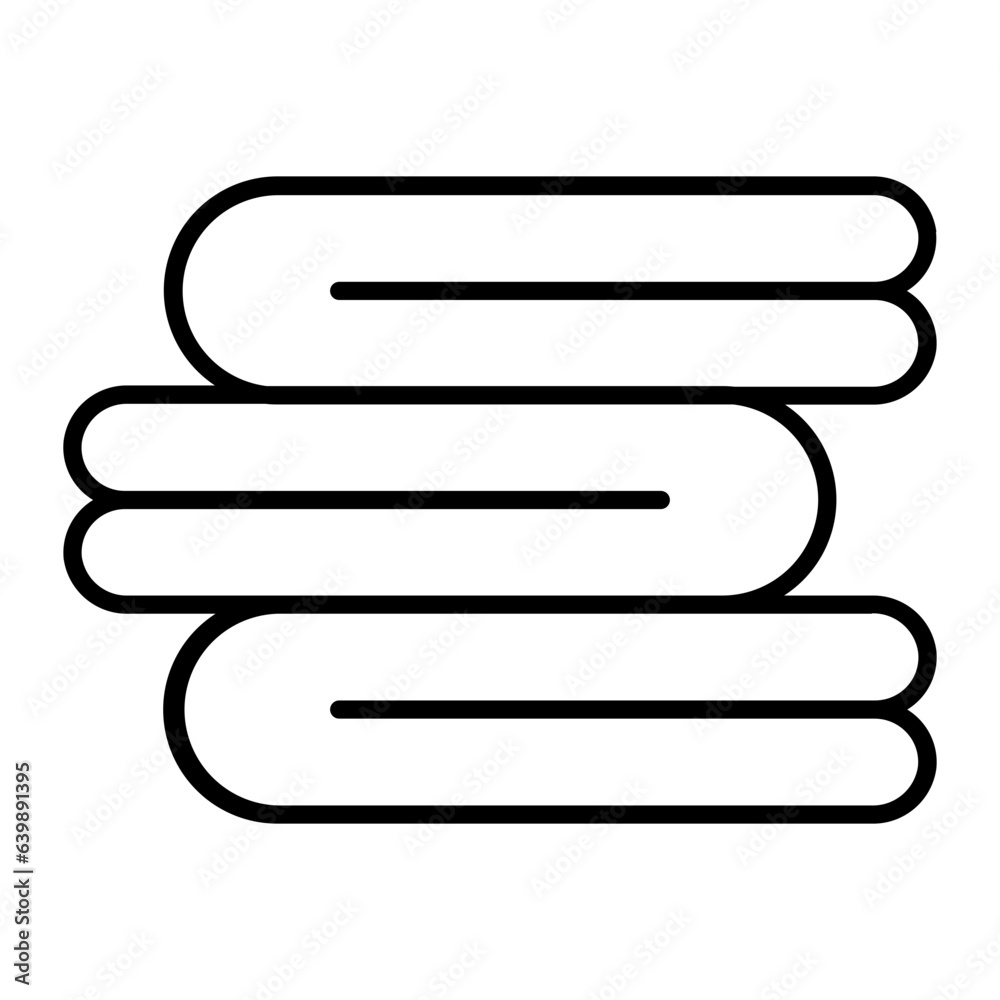 Towels Outline Icon Towels Outline Icon