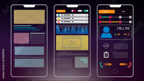 Mobile interface  layout and icon
