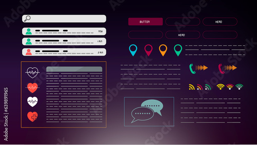 Mobile interface  layout and icon