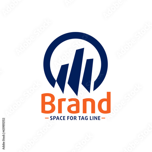 Real Estate Property Skyscrapers Bold Vector Logo