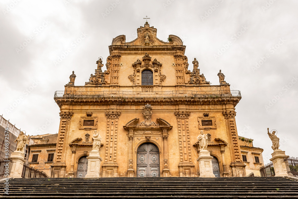 Cathedral of San Pietro (Saint Peter) in Modica. Sicily, southern Italy.