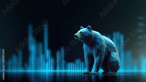 bearish with stock market chart on the background