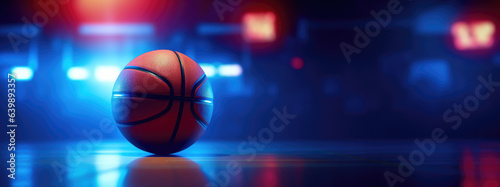 basketball on blue background with copy space sport and health concept © DanteVeiil