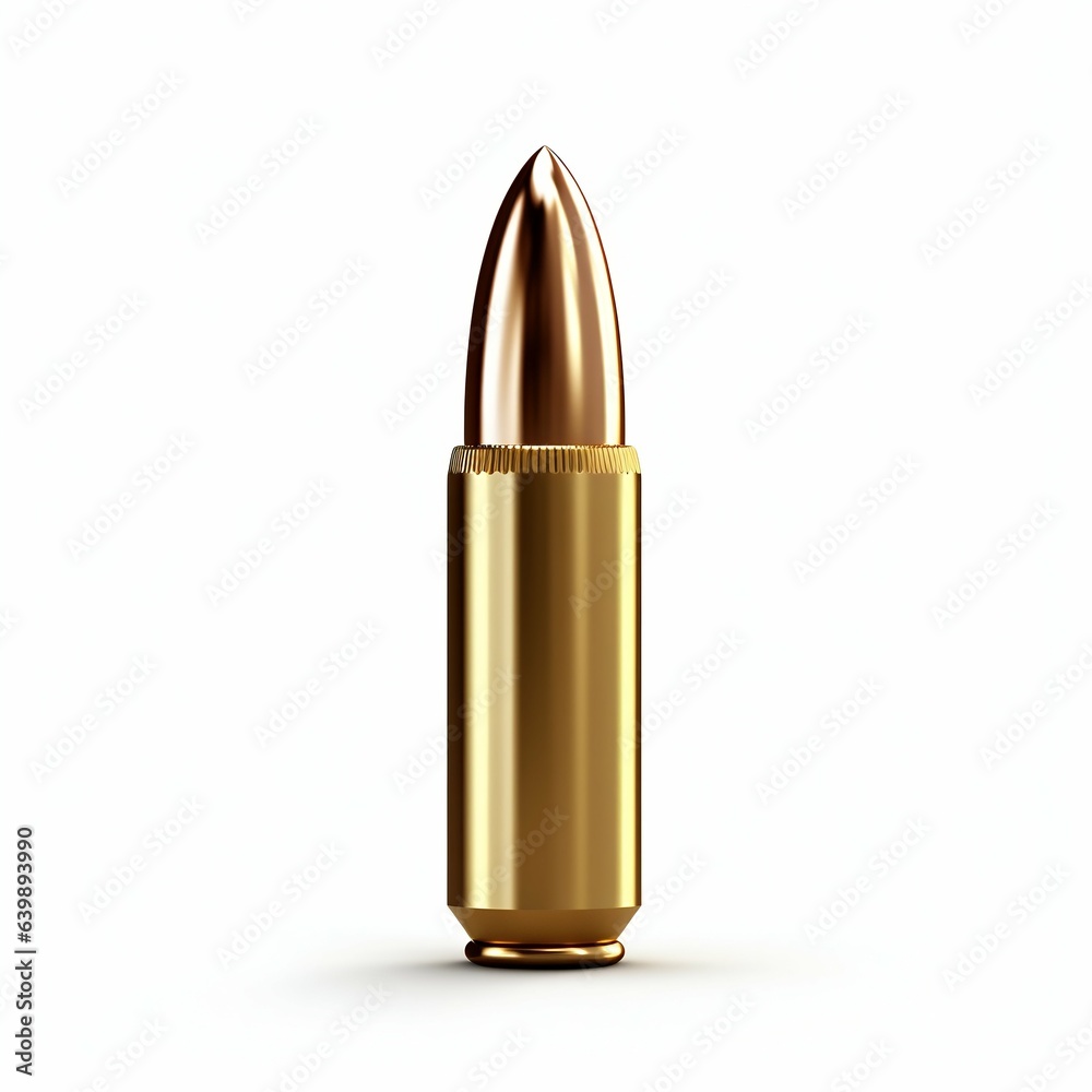 Bullet Isolated on White Background. Generative ai Bullet Isolated on White Background. Generative ai