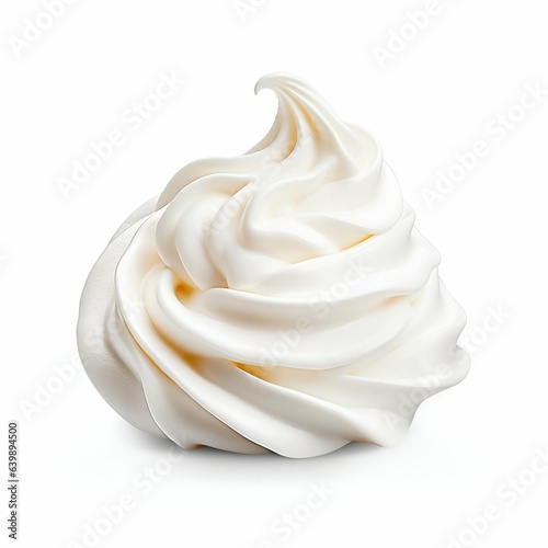 Fluffy Whipped Cream Ready for Toppings. Generative ai