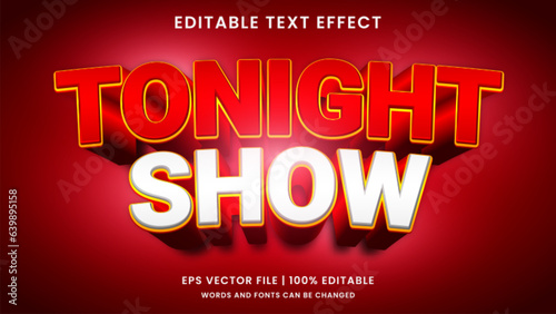 Tonight show 3d editable text effect