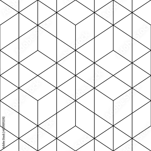 Mosaic. Rhombuses, hexagons, triangles, lozenges, diamonds. Grid. Ancient ethnic motif. Geometric grate wallpaper. Parquet backdrop. Digital paper, web design, textile print. Lozenges. Seamless vector
