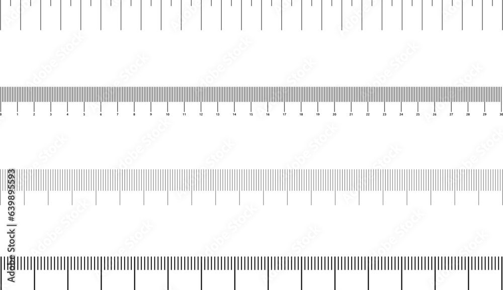 Graduated ruler vector illustration on a background. Inch and centimeter ruler vector illustration. Various measurement scales with divisions. Graduated ruler vector illustration on a background. Inch and centimeter ruler vector illustration. Various measurement scales with divisions.