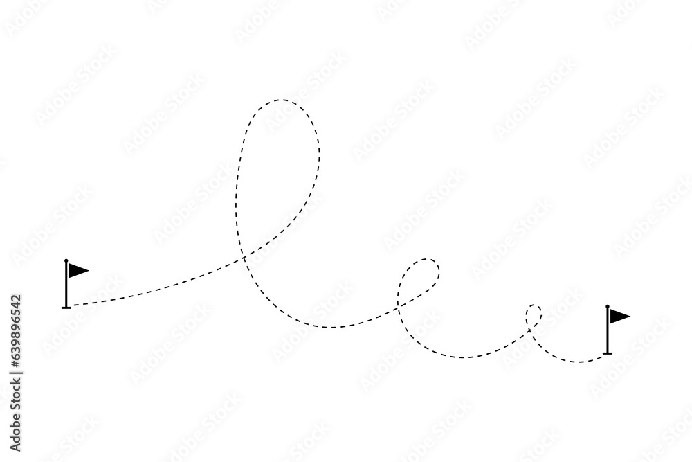 Route icon - two points with dotted path and location pin. Route location icon two pin sign and dotted line. Route icon - two points with dotted path and location pin. Route location icon two pin sign and dotted line.
