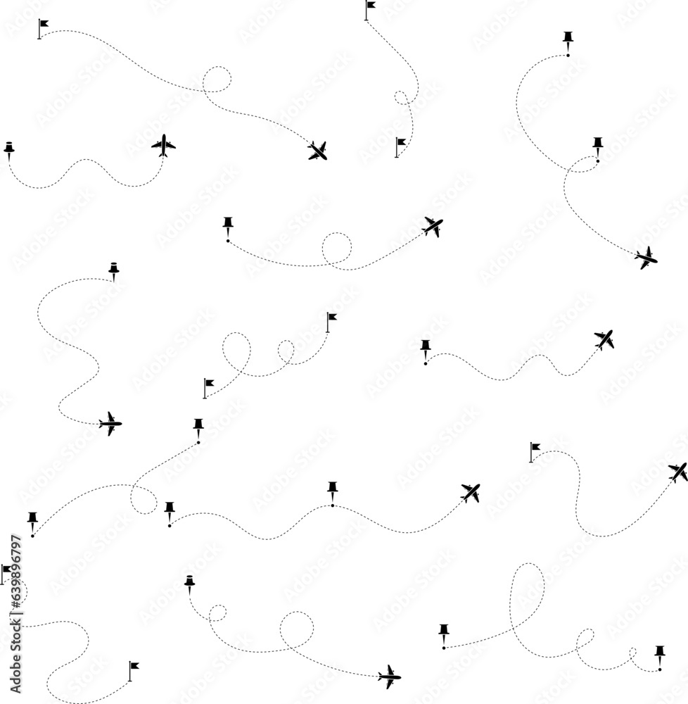 Route icon - two points with dotted path and location pin. Route location icon two pin sign and dotted line. Route icon - two points with dotted path and location pin. Route location icon two pin sign and dotted line.