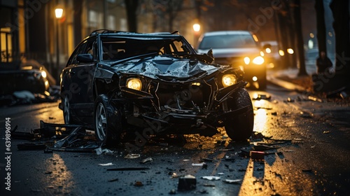 Abandon broke car, insurance concept  © kimly