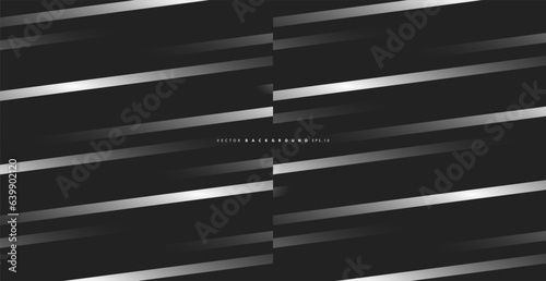Abstract lines grey and white technology geometric design. Stripes white and gray gradient background. illustration - Vector, eps 10  © bebuntoon
