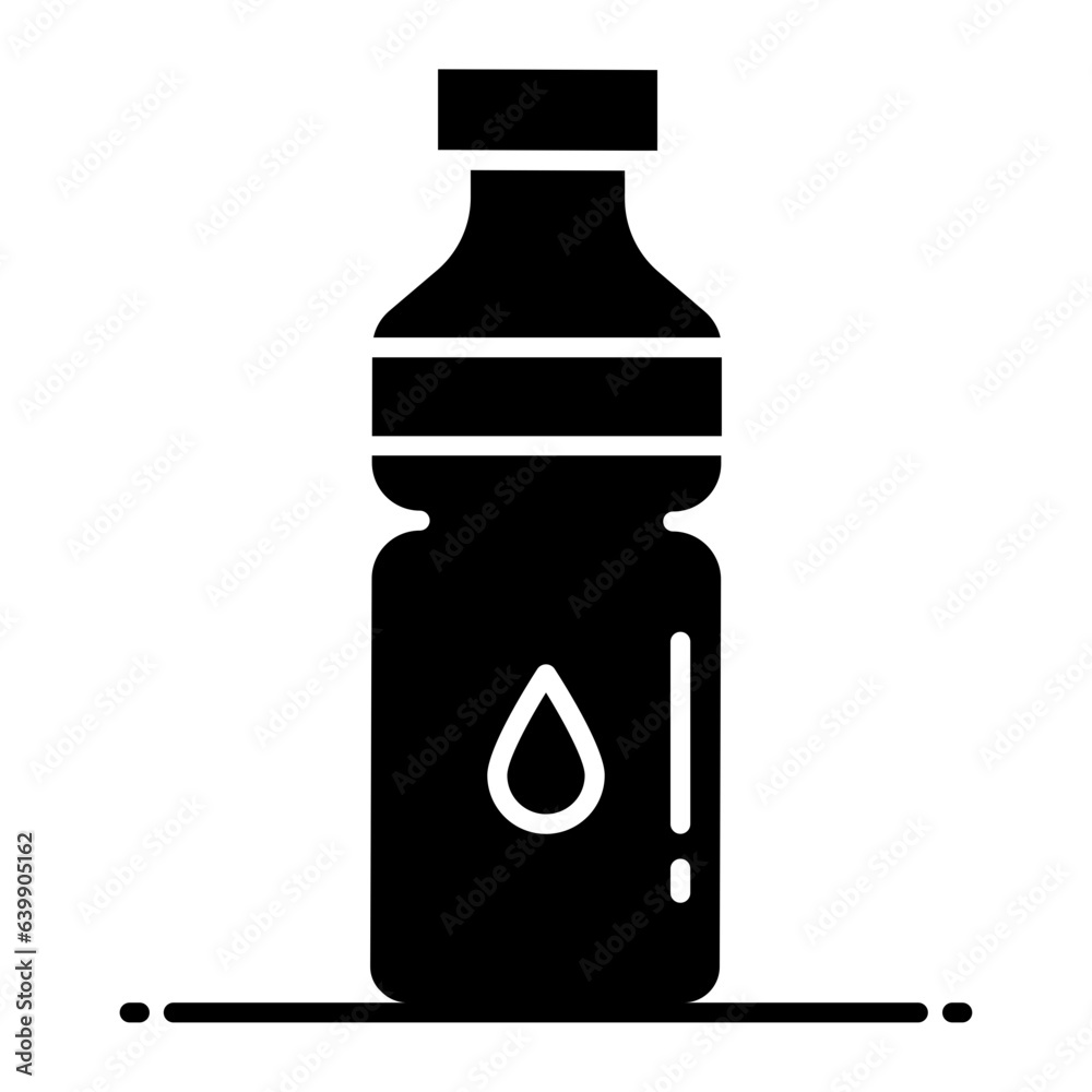 Mineral Water Glyph Icon Mineral Water Glyph Icon