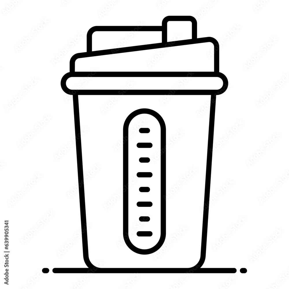 Protein Shake Outline Icon Protein Shake Outline Icon