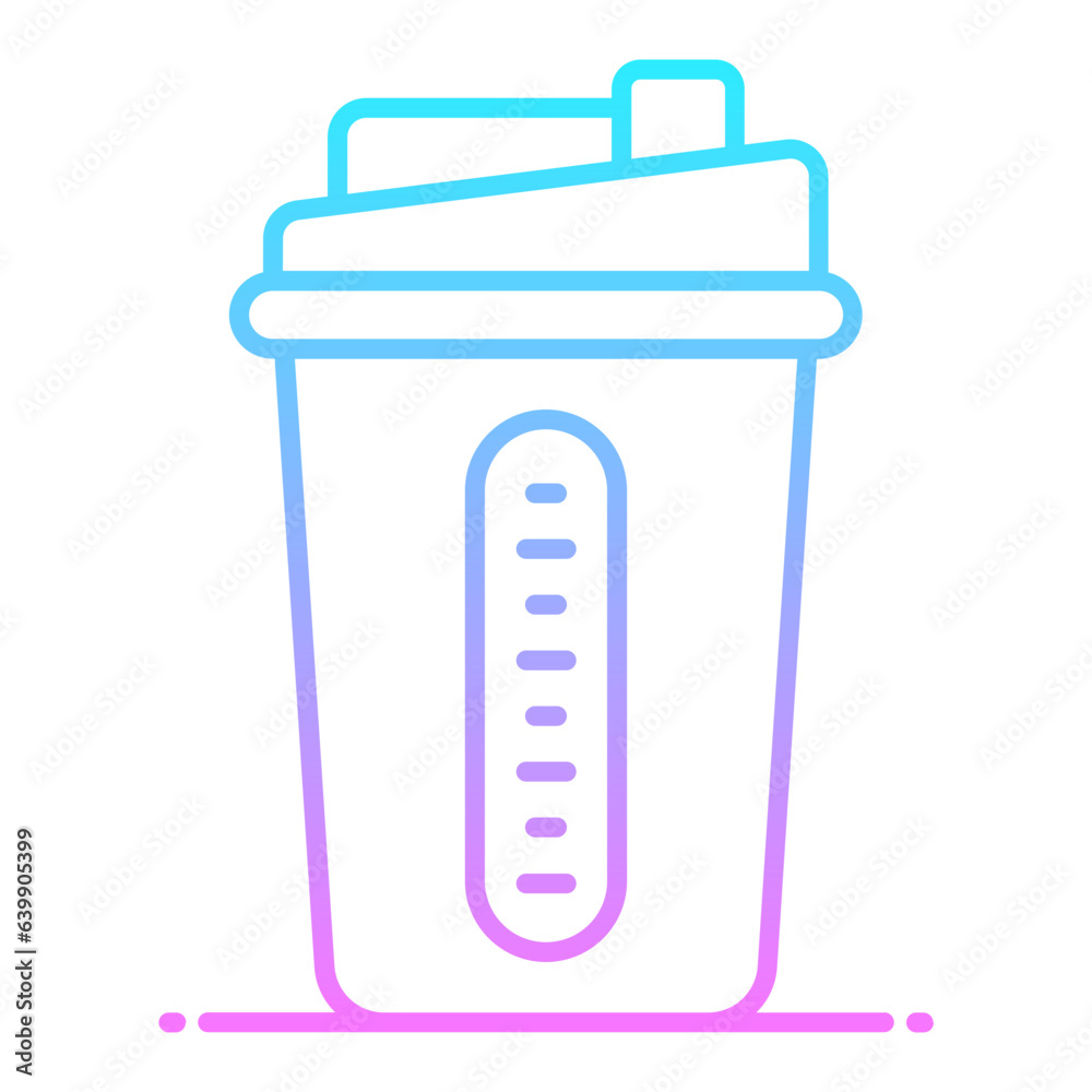 Protein Shake Gradient Icon Protein Shake Gradient Icon