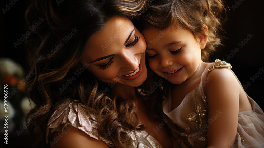 portrait of two women and child portrait of two women and child