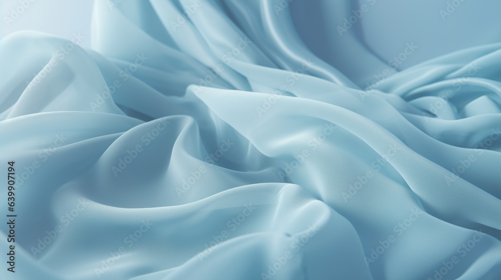 Fototapeta premium Light and Airy Pastel Blue Chiffon Fabric for Delicate and Dreamy Designs