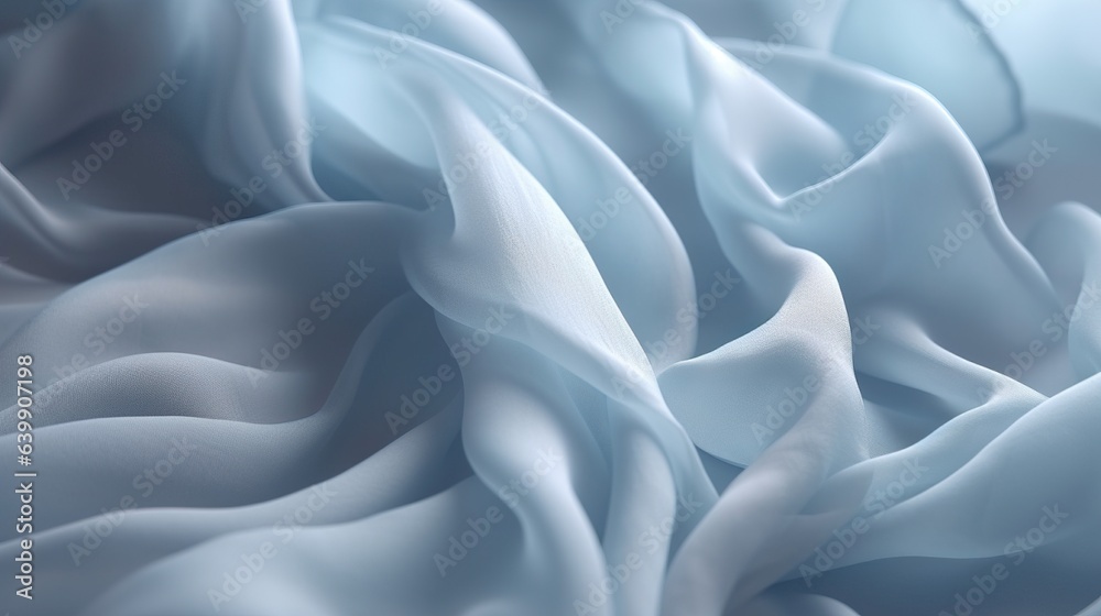 Fototapeta premium Light and Airy Pastel Blue Chiffon Fabric for Delicate and Dreamy Designs