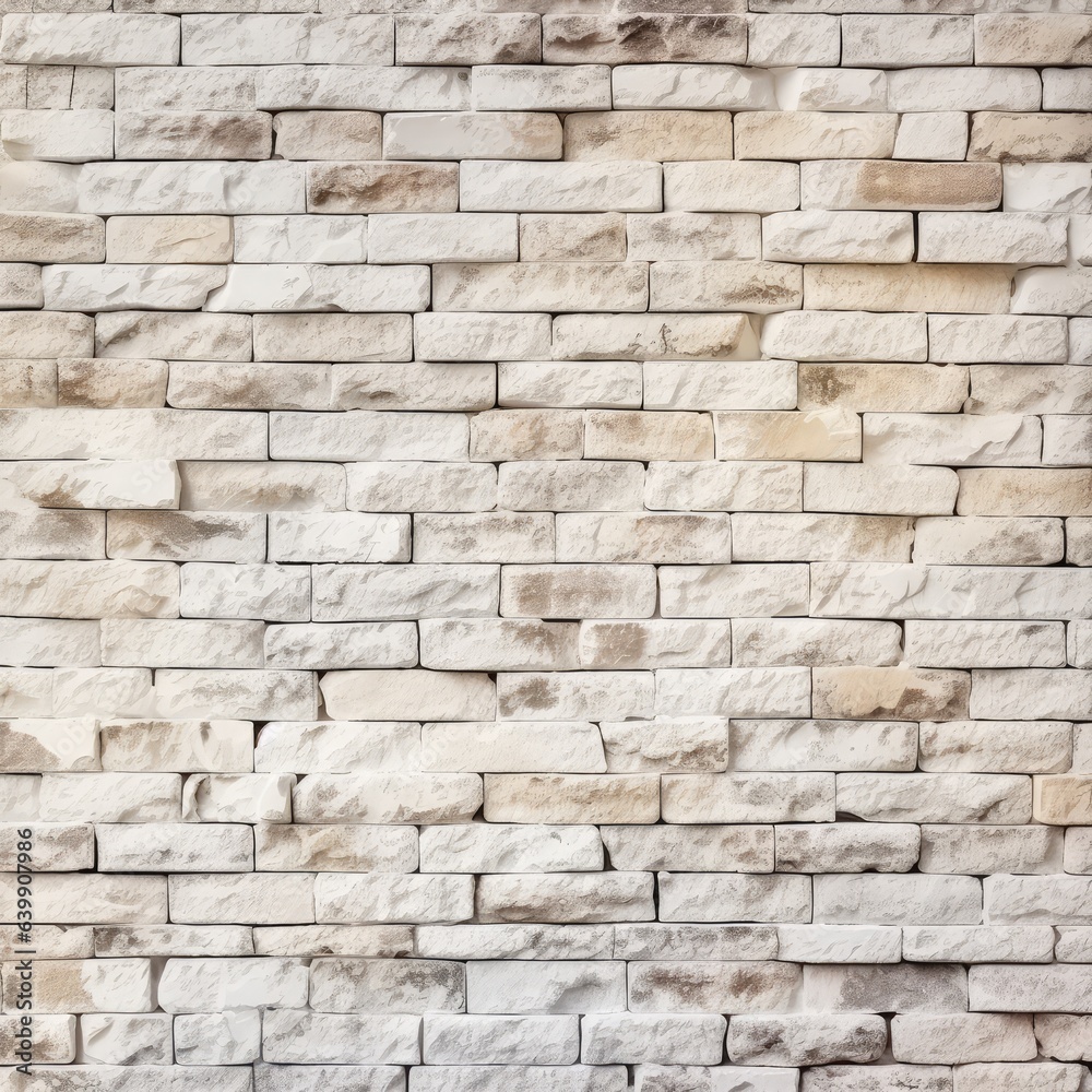 Fototapeta premium Cream and beige brown brick wall concrete or stone texture