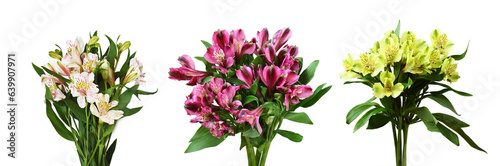 Set of bouquets of yellow, ...